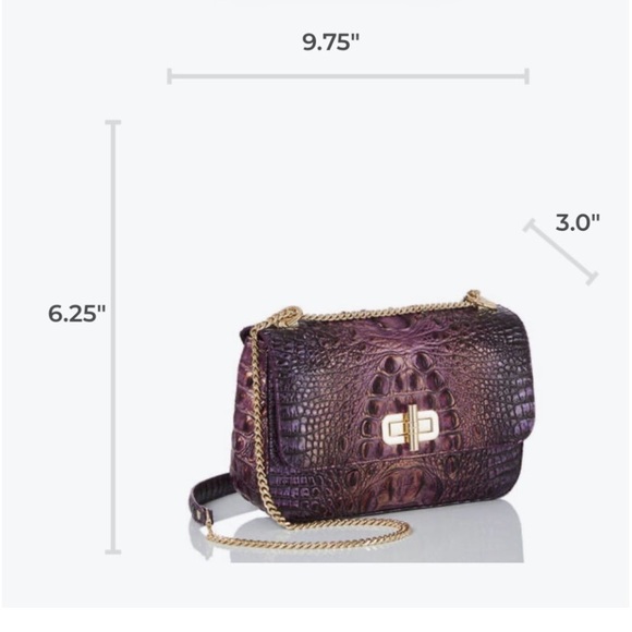 Brahmin 3pcs set Rosalie bag, Veronica wallet and copa tassel in green mermaid - Picture 9 of 15